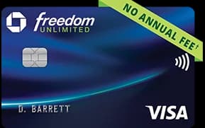 Ilustración de la tarjeta Chase Freedom Unlimited de la página oficial del emisor