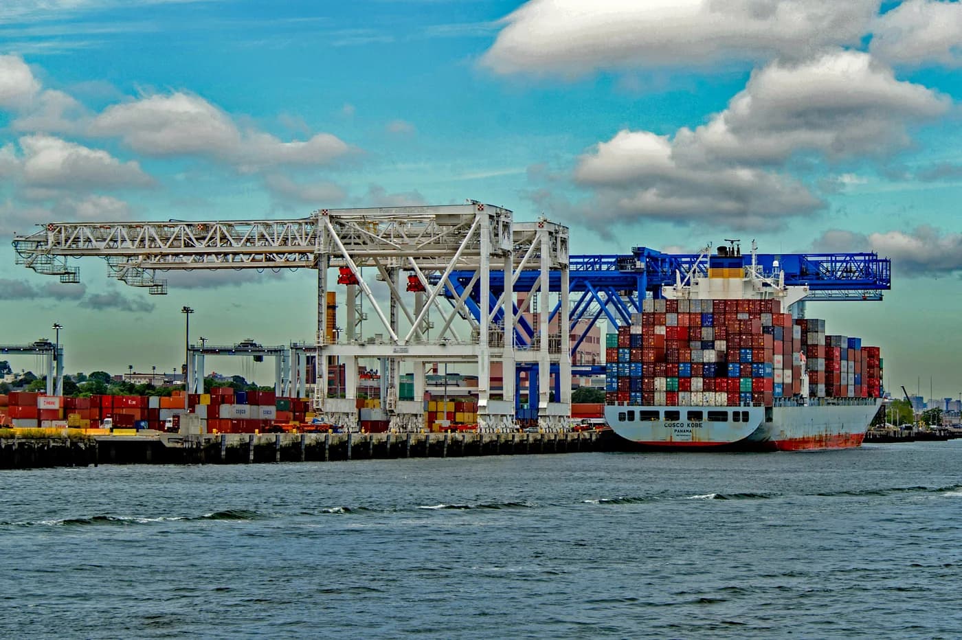 A container ship at Conley Terminal in Boston