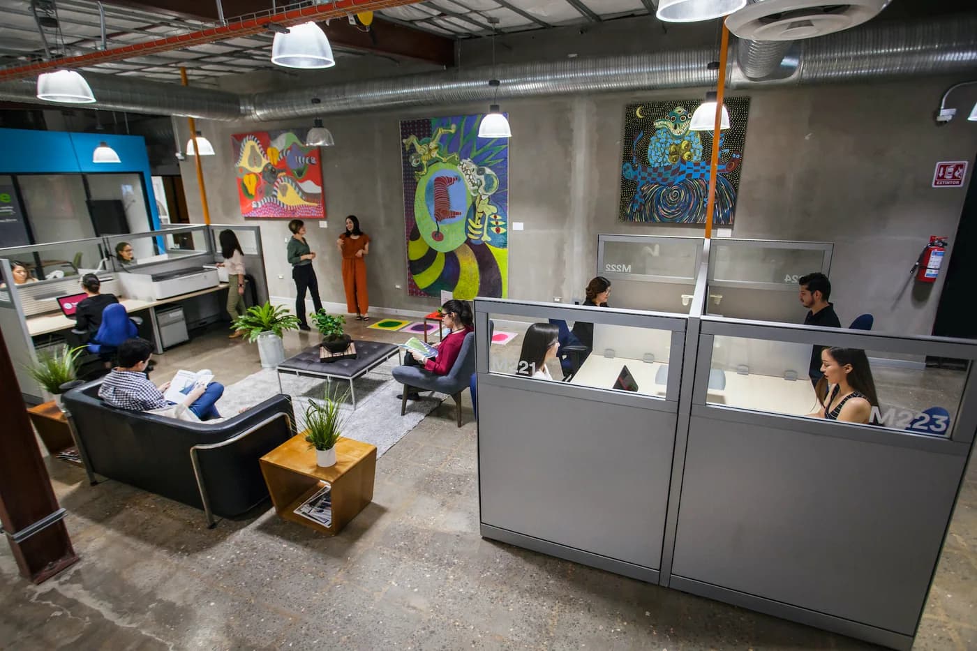 A Technology Hub coworking interior, shown as a workplace reference