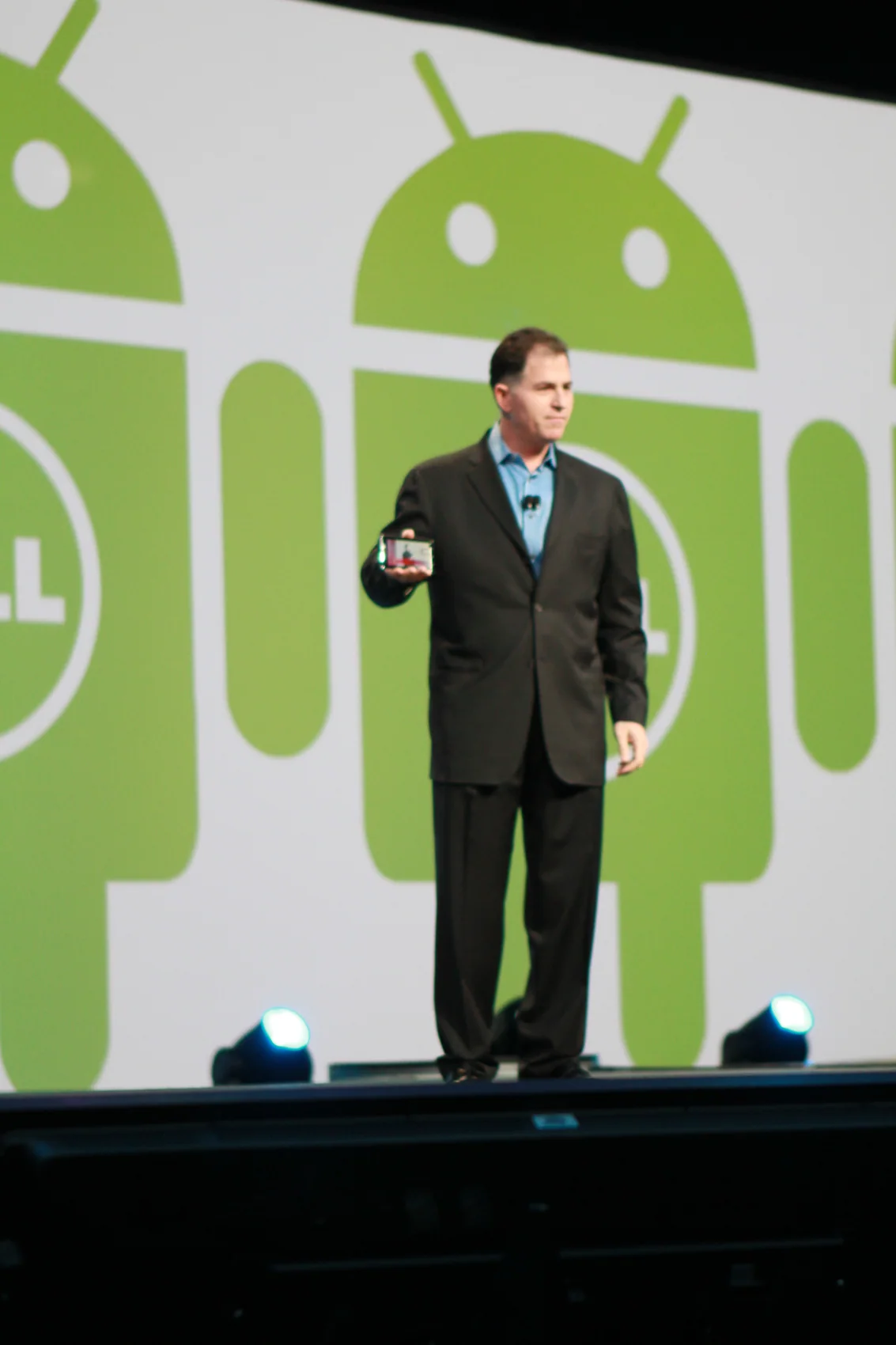 Michael Dell speaking at Oracle OpenWorld in San Francisco in 2010