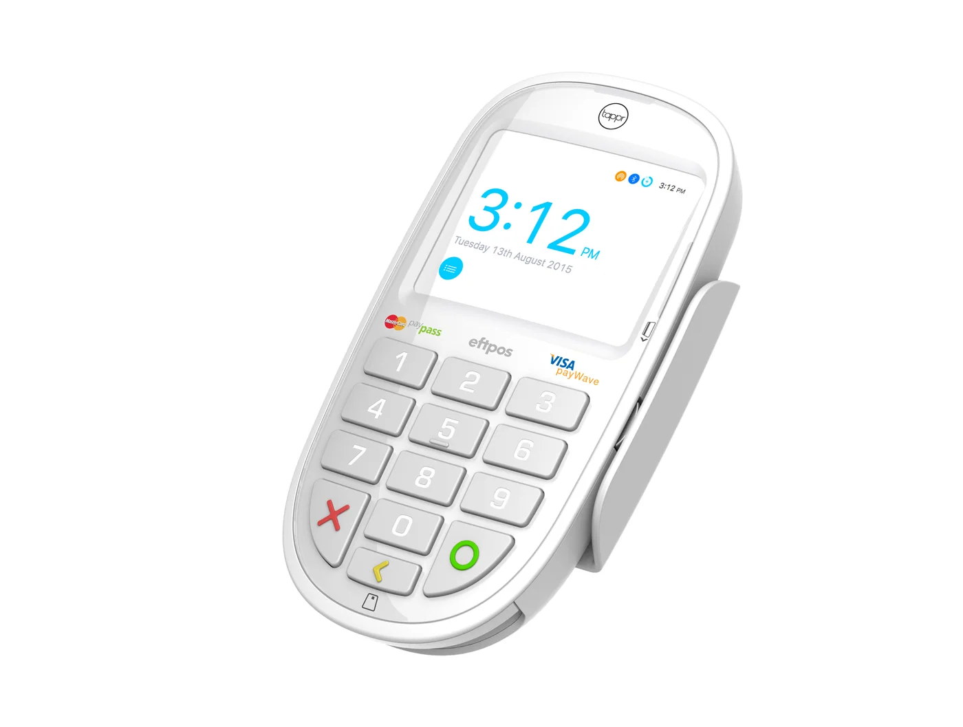 A Tappr card reader, shown as a payment equipment reference