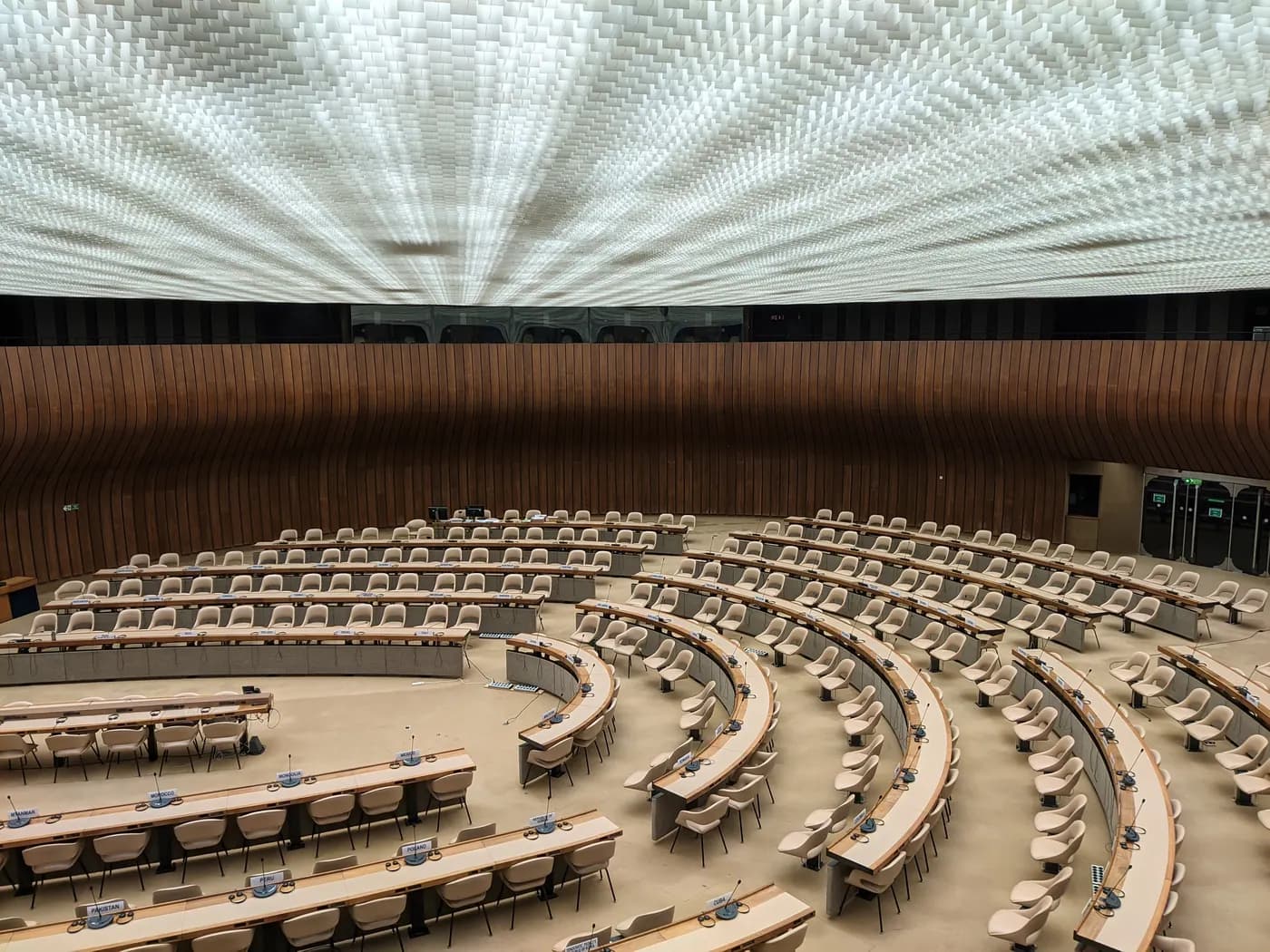 A conference room at the United Nations in Geneva