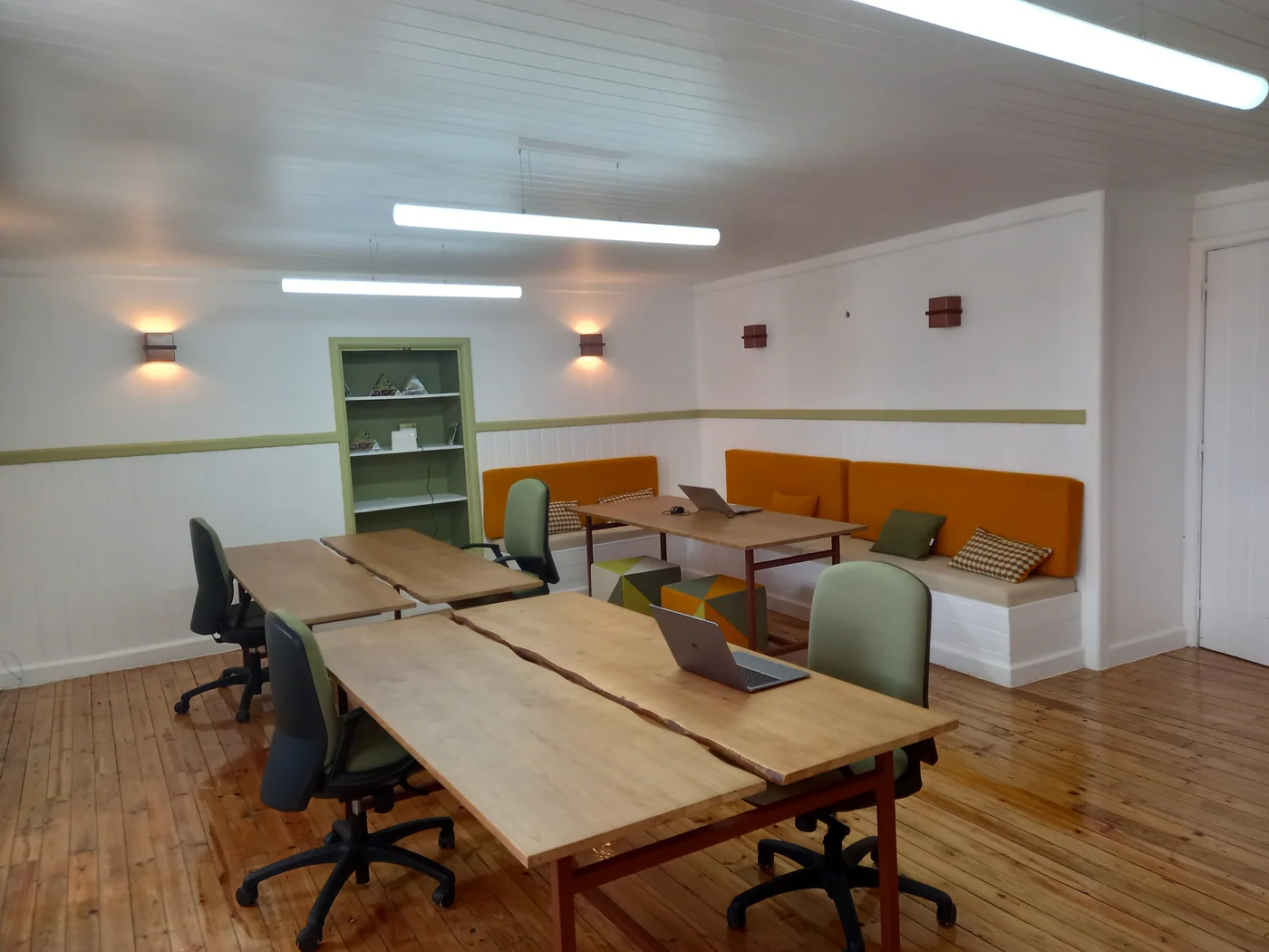 A shared workspace in Videmonte, shown as a business planning reference