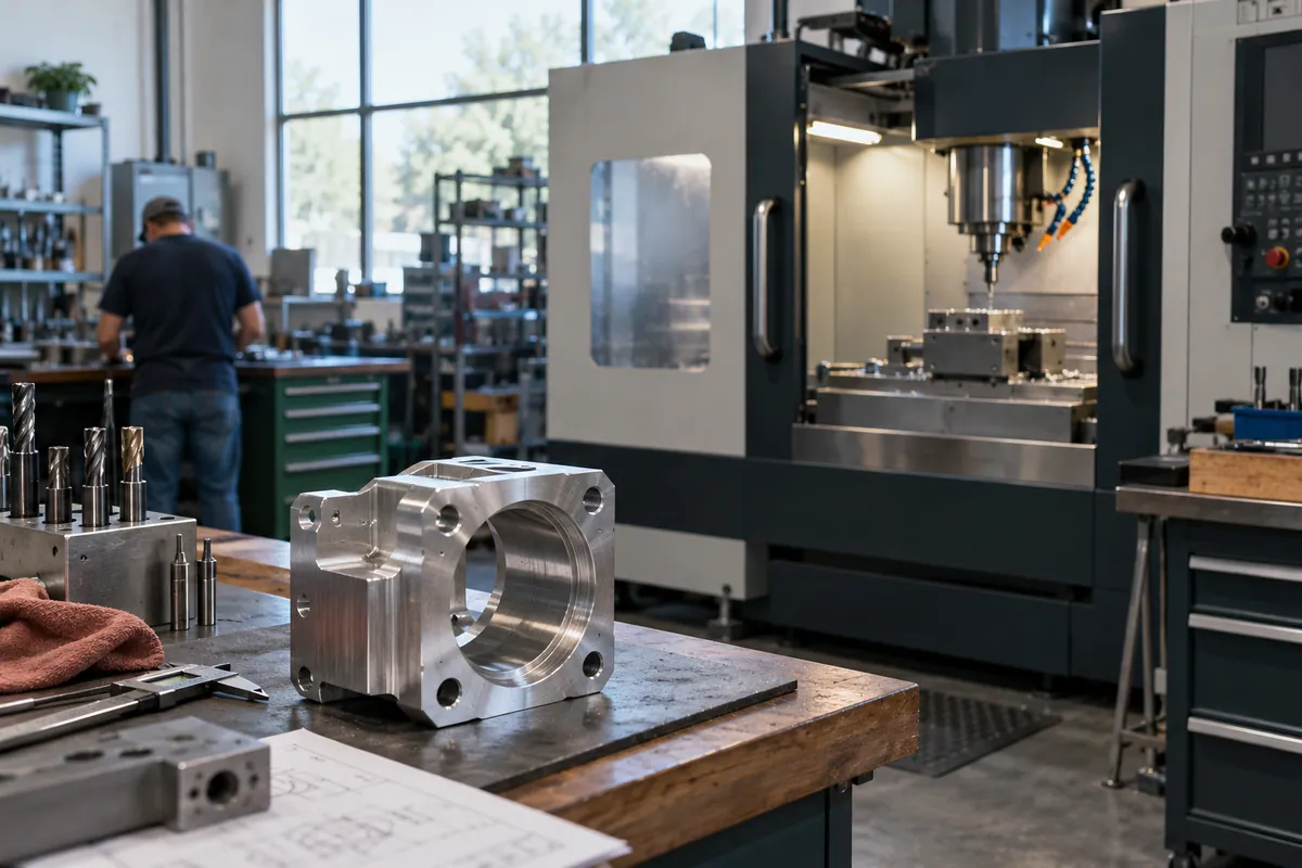Industrial machinery in a clean manufacturing workspace