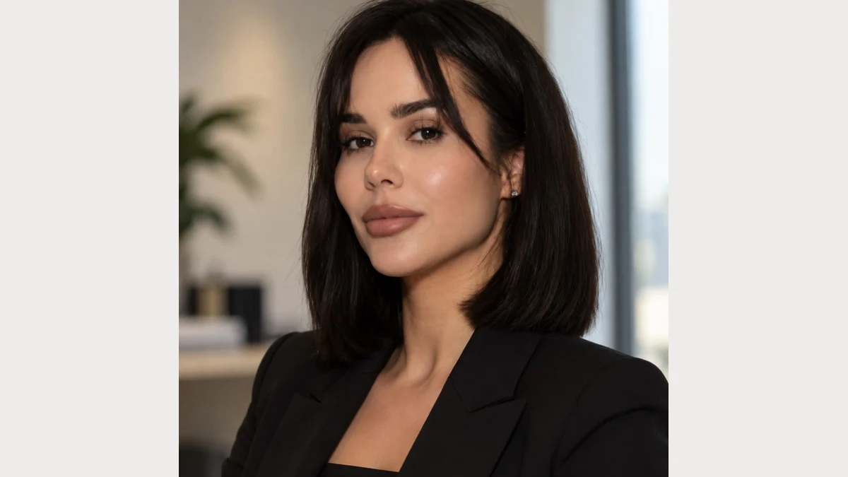 Julia Sternberg in a black blazer