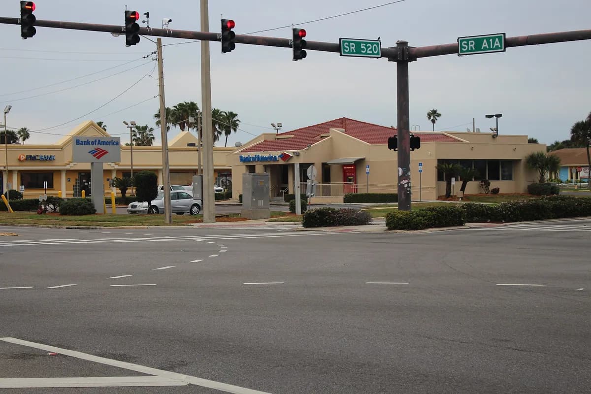 Bank of America branch in Cocoa Beach, Florida