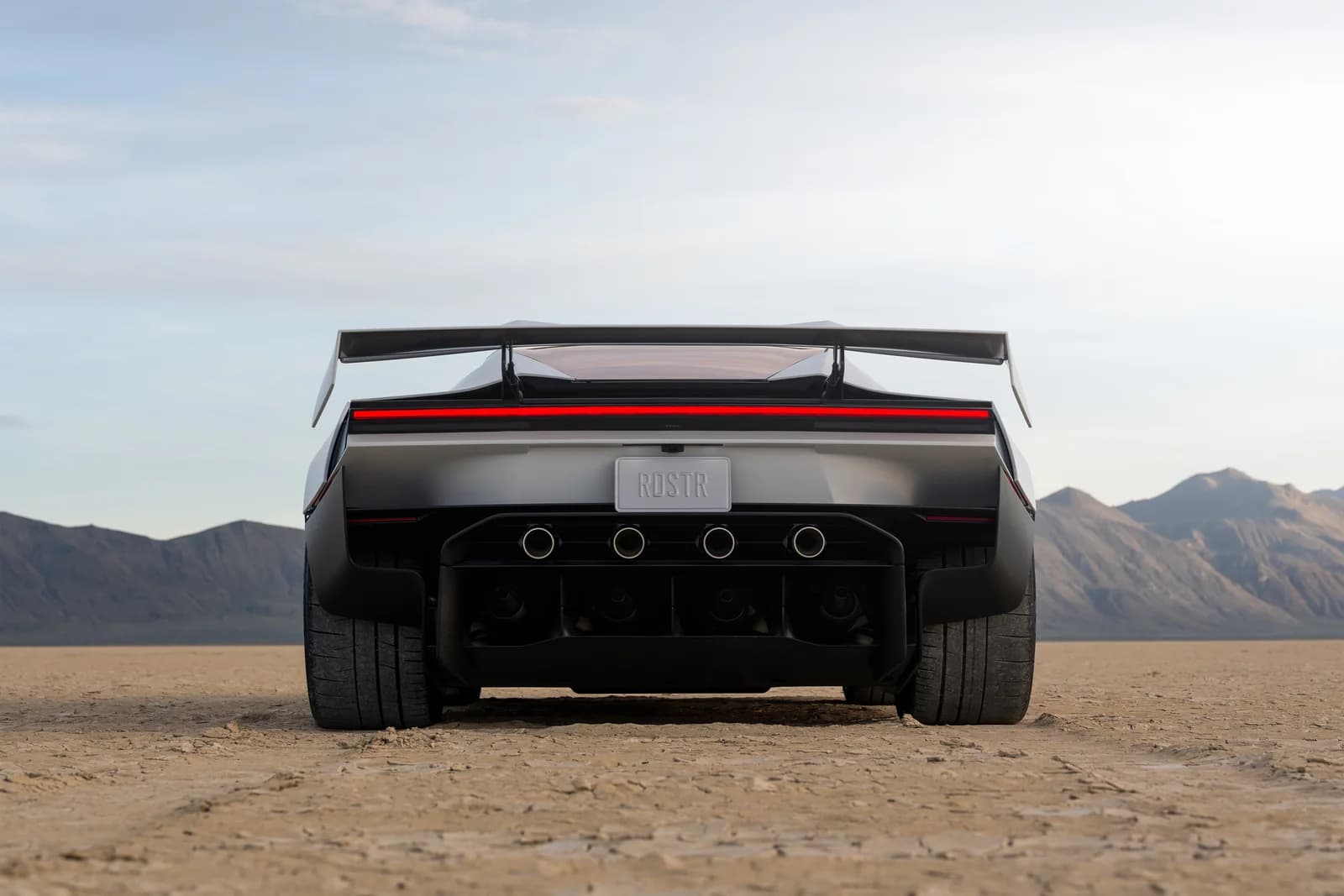 The new Tesla Roadster photographed from the rear in Tesla-supplied outdoor imagery