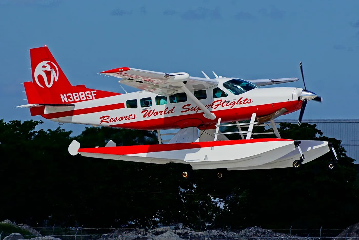 An aircraft at Fort Lauderdale airport, shown as an air-travel reference