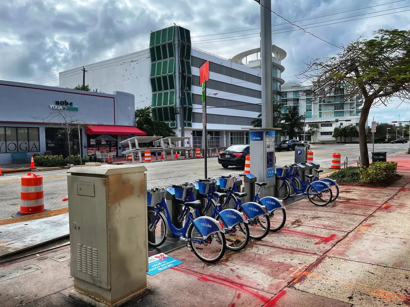 Citi Bike bicycles at a station in North Miami Beach