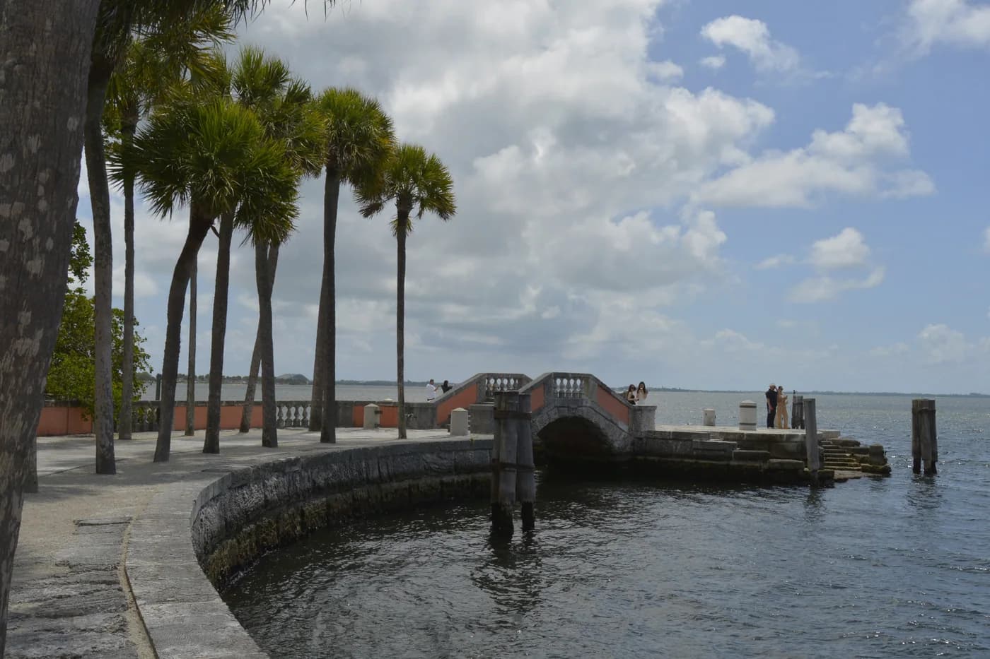 The gardens at Vizcaya in Miami, shown as a location reference