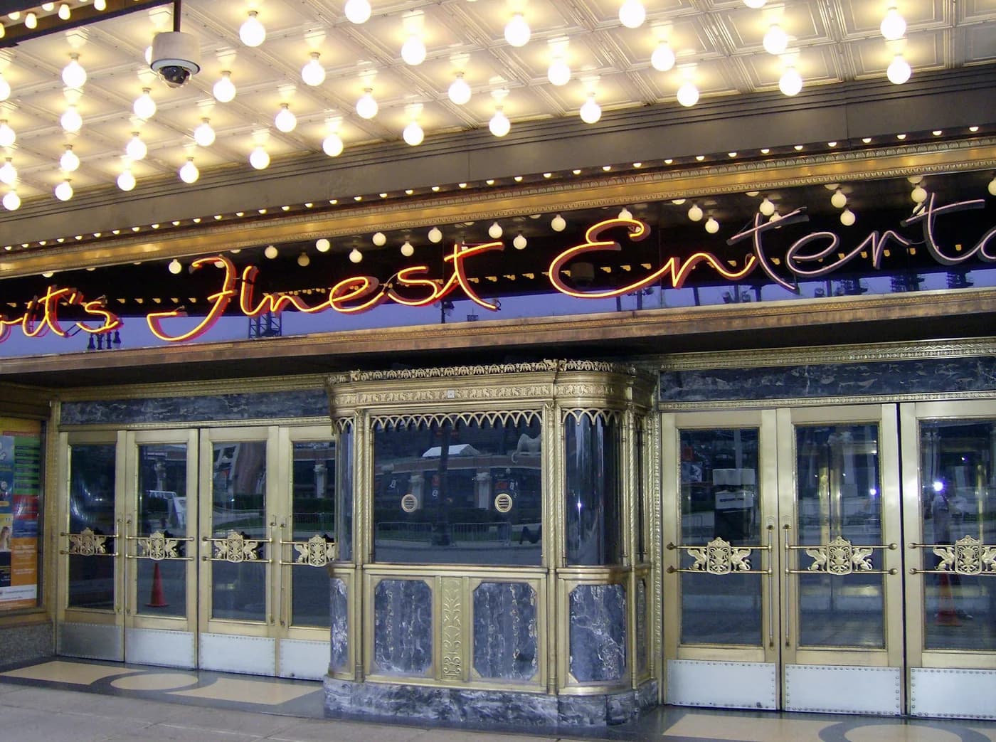 Archival reference photograph of the Fox Theatre ticket office in Detroit