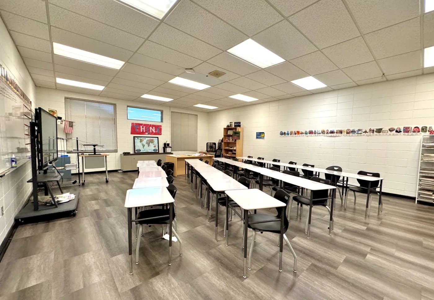 Reference photograph of a classroom at Hayesville High School in North Carolina