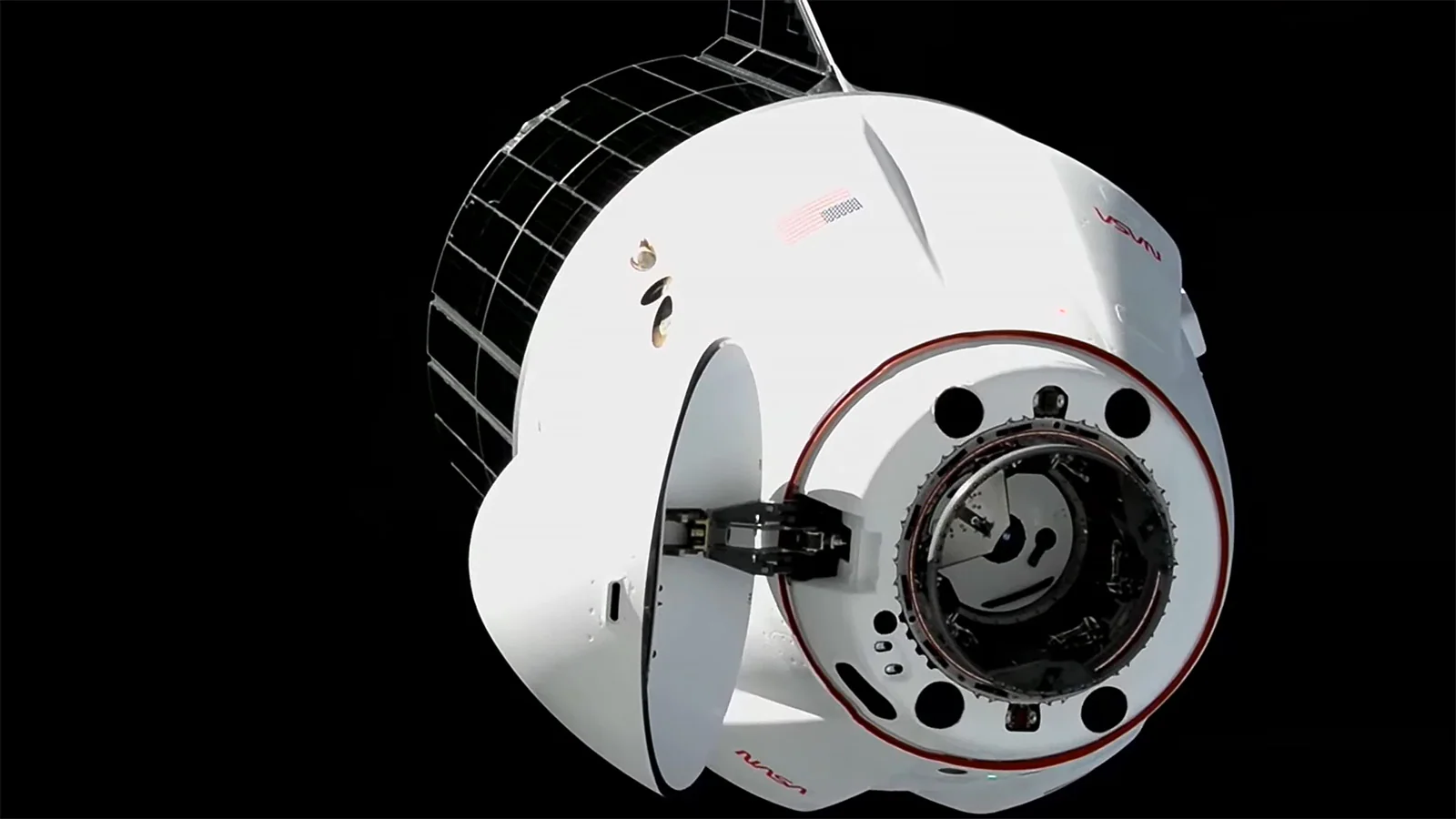 SpaceX Dragon approaching the International Space Station before docking on October 15, 2026