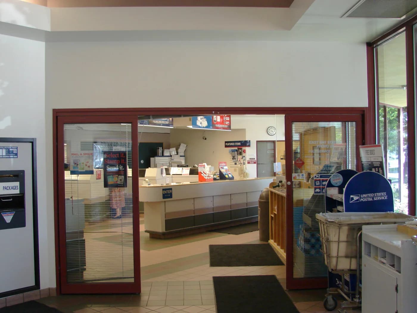 Service counter at a US Post Office in Provo