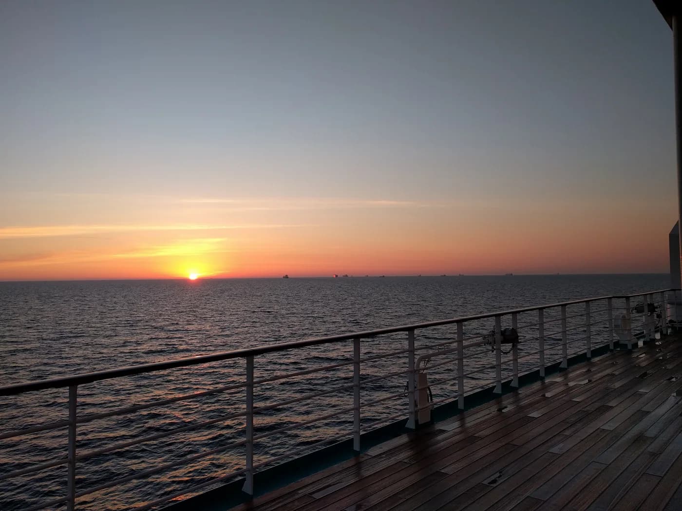 Cruise ship at sunset, shown as a cruise-planning reference