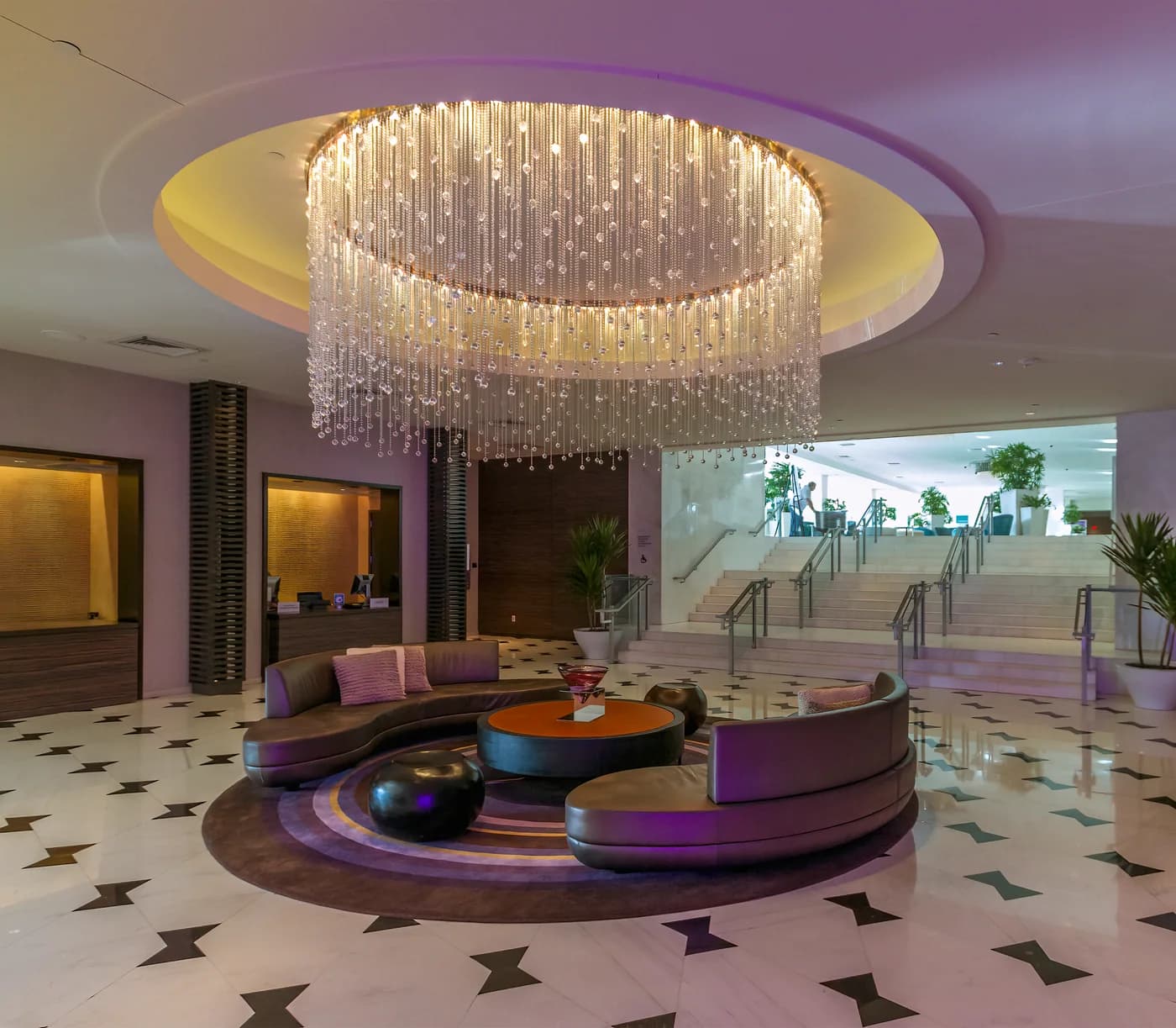 Lobby of the Fontainebleau hotel in Miami