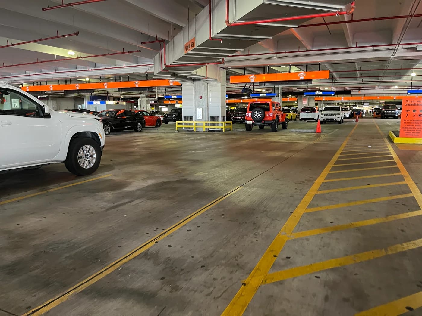 Rental car parking at Miami International Airport