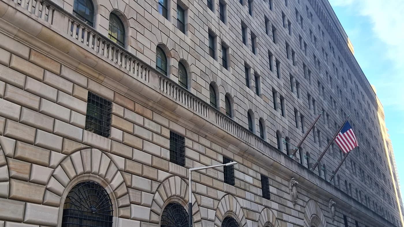 Exterior of the Federal Reserve Bank of New York