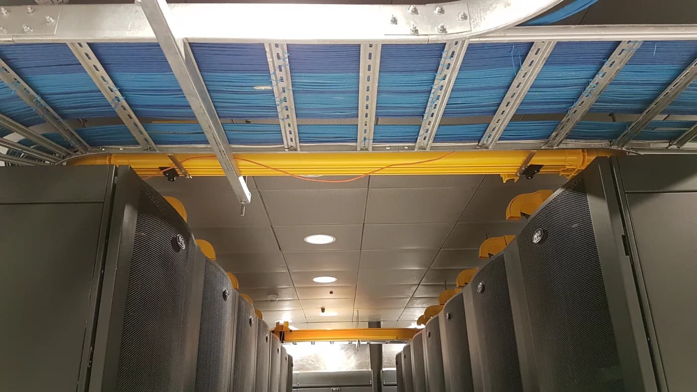 Installation work in the Summit computer room