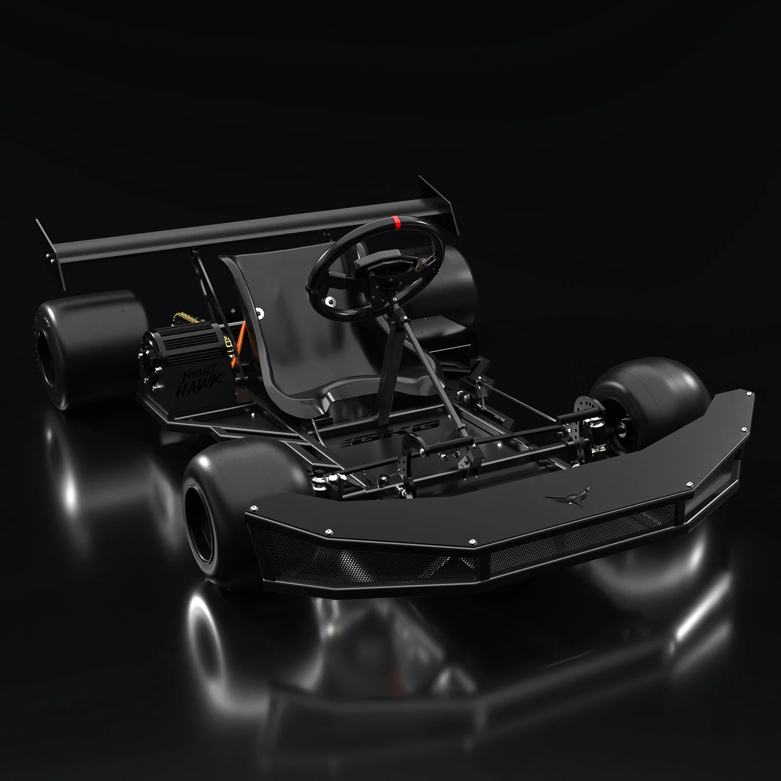 Kart eléctrico Nighthawk Pulse mostrado en la página oficial del producto de GoKartGod