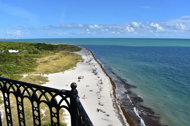 Key Biscayne beach viewed from the Cape Florida lighthouse