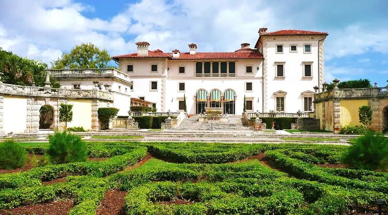 Historic Vizcaya house and formal gardens