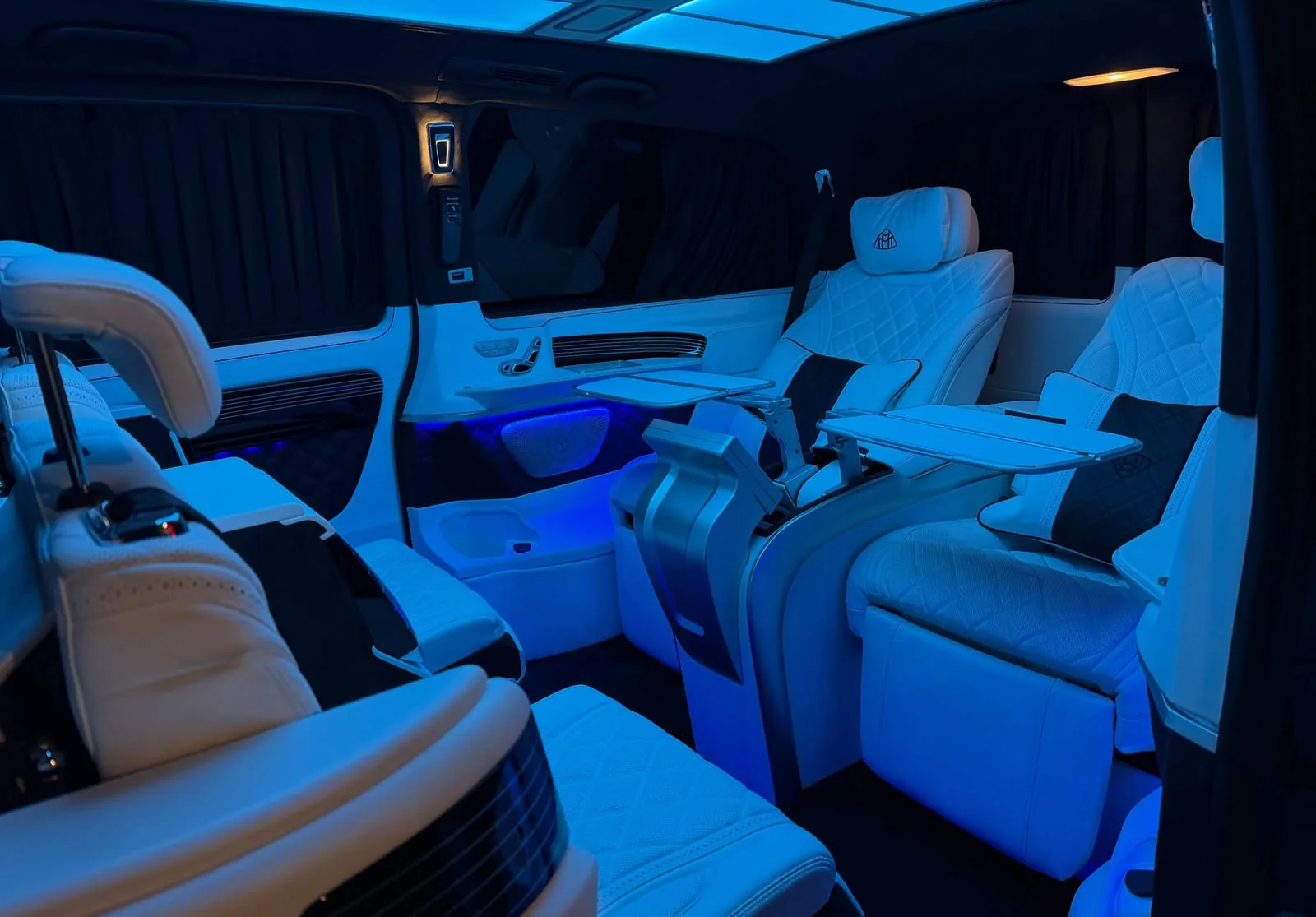 Mercedes Metris custom passenger cabin with executive seating by Motenza Auto Couture